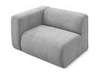 Module avec accoudoirs gauche en tissu chenille - gris clair - Cosymeub LLKI13863
