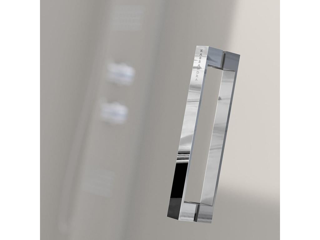 Paroi de douche 2 verres fixes 2 portes coulissantes GLASÉ 195 cm QJYY01754