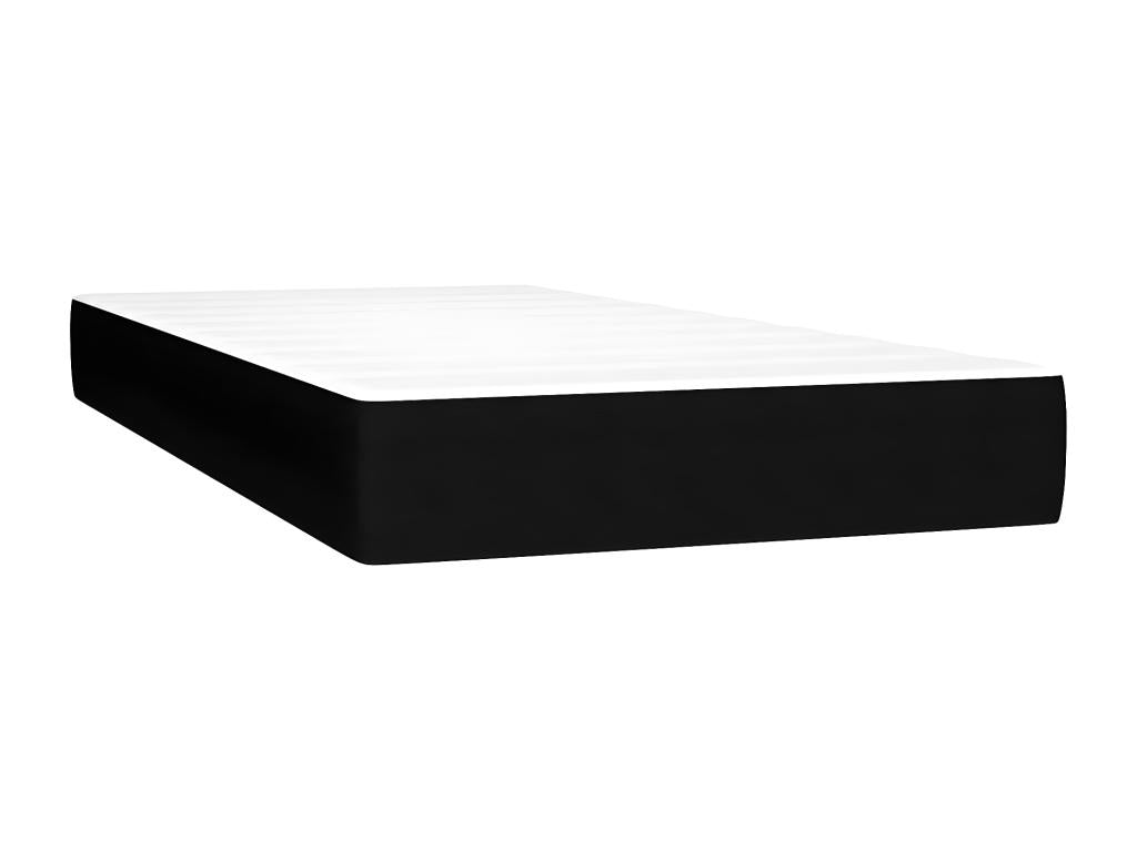 Lit à sommier tapissier avec matelas Noir 200x200 cm Tissu BWLH53647