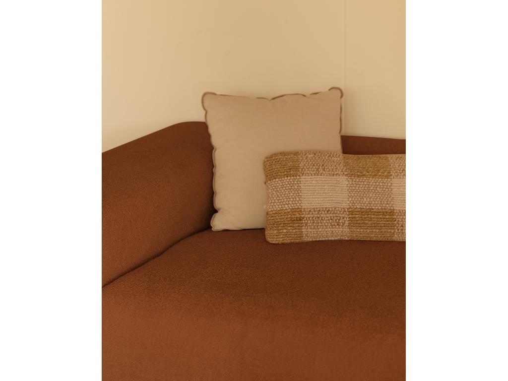 Canapé 4 places 2 modules en bouclé couleur cuivre ZLTI86148