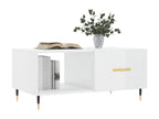 Table basse Blanc brillant 90x50x40 Bois d'ingénierie YBIY48314
