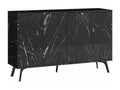 Buffet bas motif géométrique Artigeo L123cm Bois motif géométrique Effet marbre Noir ZCRH54130
