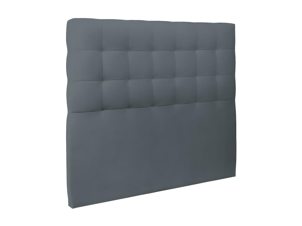 Tete de lit Capitonnée Velours Gris anthracite L 200 cm - Ep 10 cm rembourré UZHU67902