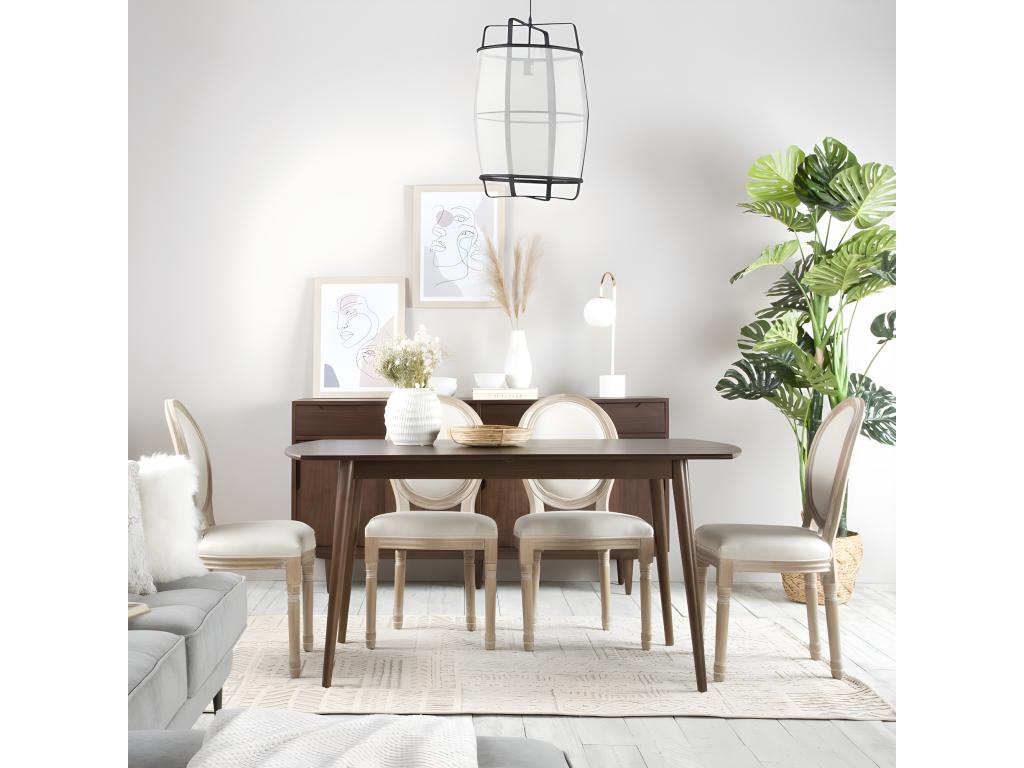 Chaise rembourrée en bois Beige 48x96 PAOZ68452