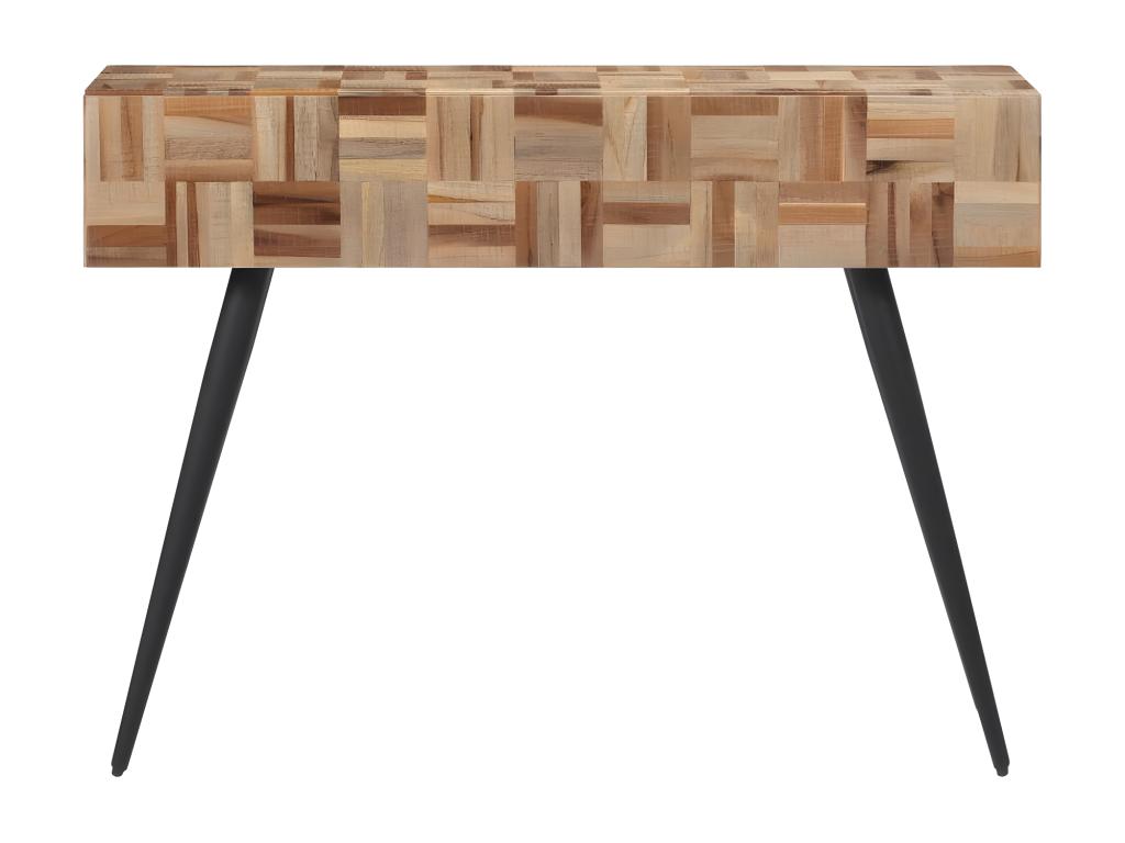 Table console 110x34x80 cm teck de récupération massif WEKU43547