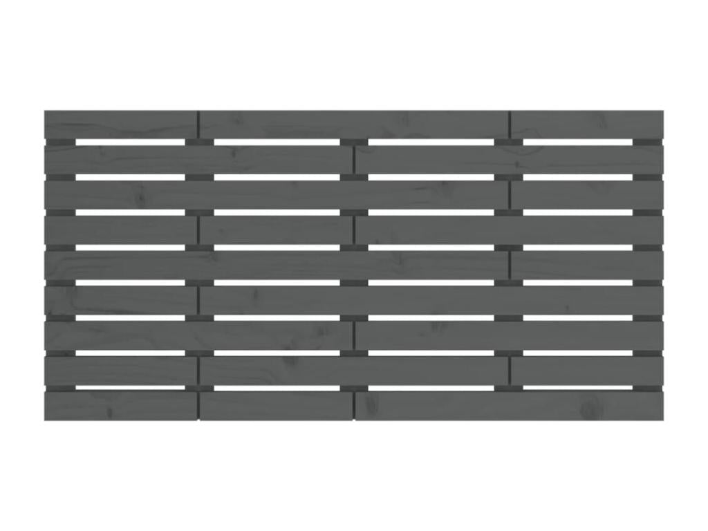 Tête de lit murale Gris 146x3x63 cm Bois massif de pin ZCXE54773