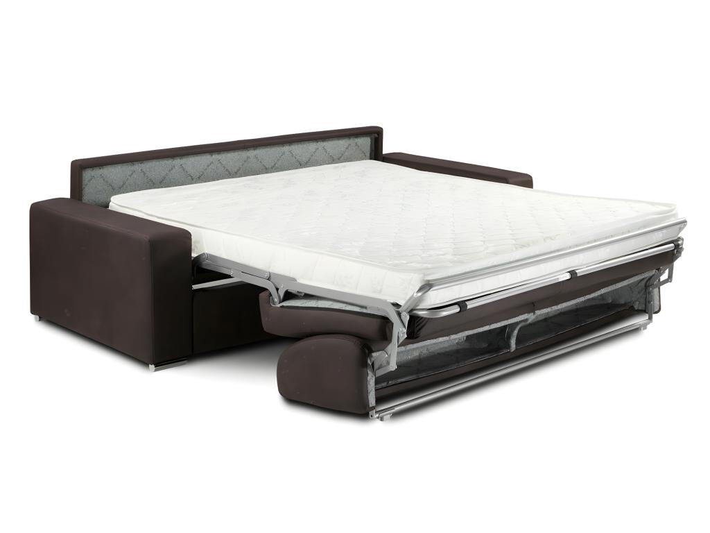 Canapé 3 places convertible express en tissu Artigeo - Anthracite - Couchage 140 cm - Matelas 18 cm FRWF04083
