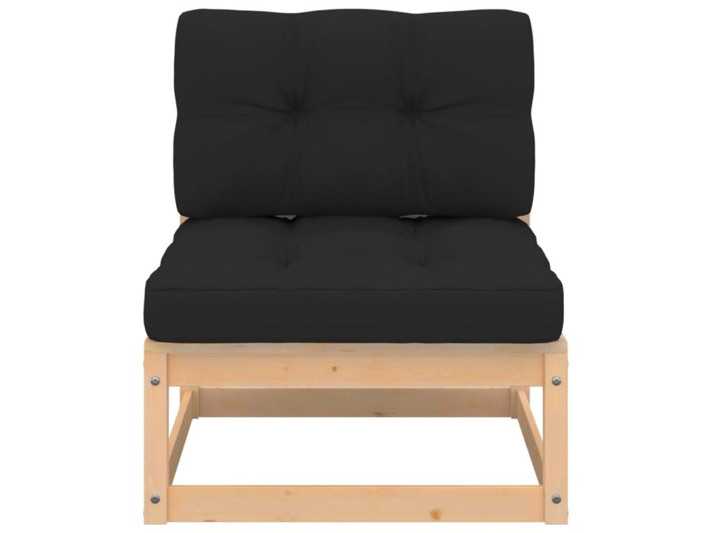 Salon de jardin 9 pcs avec coussins Bois de pin solide 5 XWYJ38026