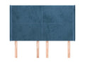 Tête de lit avec oreilles Bleu foncé 147x16x118/128 cm Velours GHCS72389
