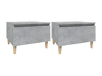 Tables d'appoint 2 pcs Gris béton 50x46x35 Bois d'ingénierie HAVH81523