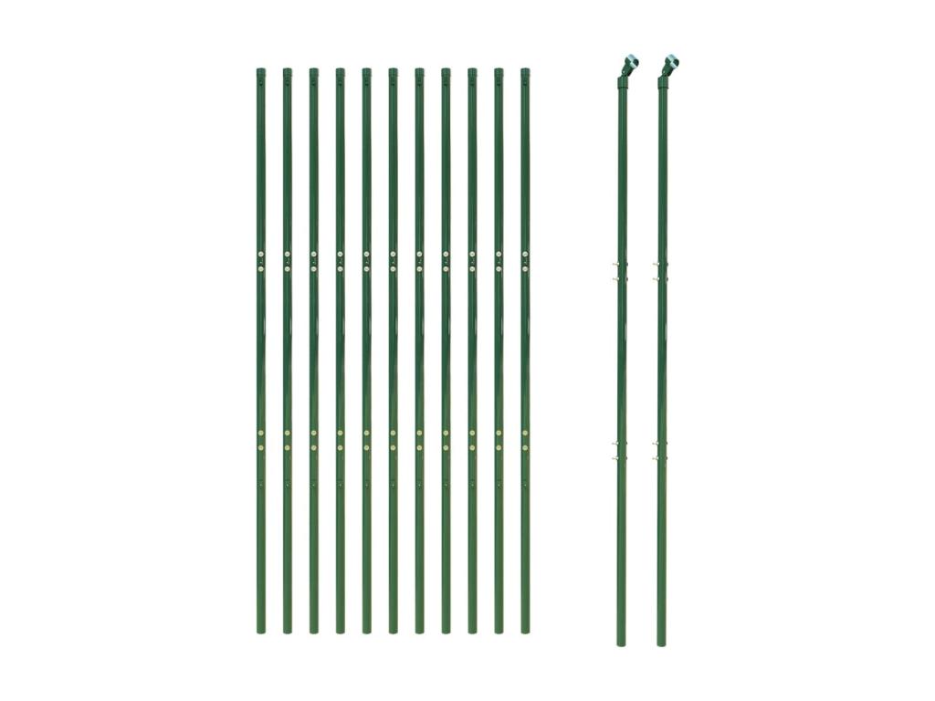 Clôture en treillis métallique vert 1.8x25 m acier galvanisé EDBA76231
