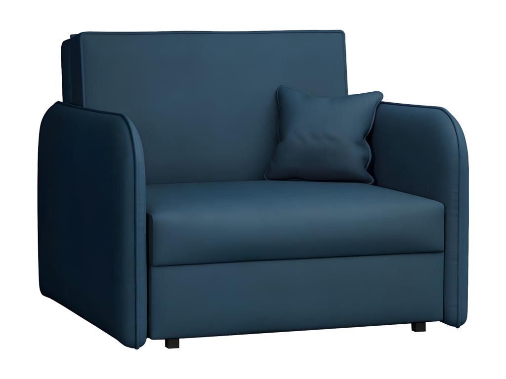 Fauteuil Cosymeub 125 Bleu 85x95x98cm Tapisserie Pieds Métal Mobilier déjà assemblé QXCJ72696