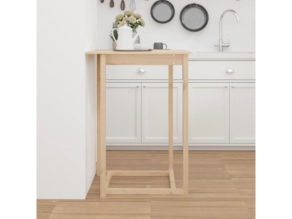 Table de bar 80x80x110 cm Bois massif de pin CLUI45025