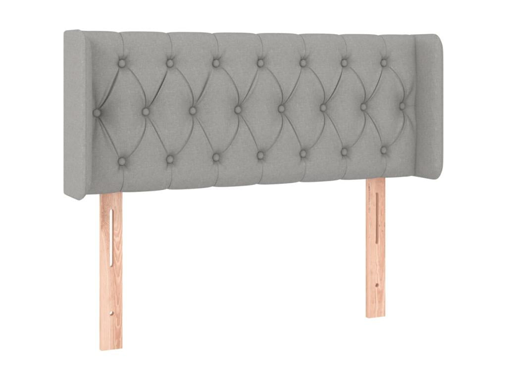 Tête de lit à LED Gris clair 103x16x78/88 cm Tissu XBBA13217