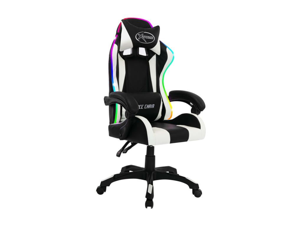 Chaise fauteuil siège pivotante cuir blanc 64x65x119 cm 02 0024197 YKKU64904