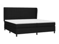 Lit à sommier tapissier avec matelas Noir 200x200 cm Tissu BWLH53647