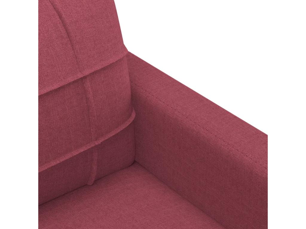Canapé à 2 places Rouge bordeaux 120 cm Tissu MAIJ67908