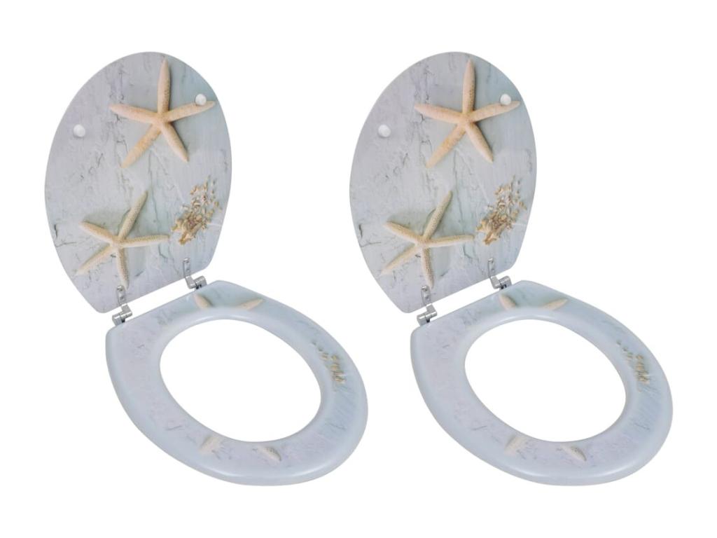 Lot de deux sièges effet bois 43,7x37,8x43,7 cm 02 0002948 KERW22852