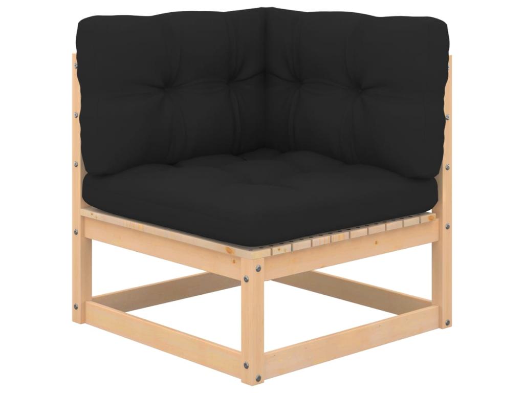 Salon de jardin 9 pcs avec coussins Bois de pin solide 5 XWYJ38026