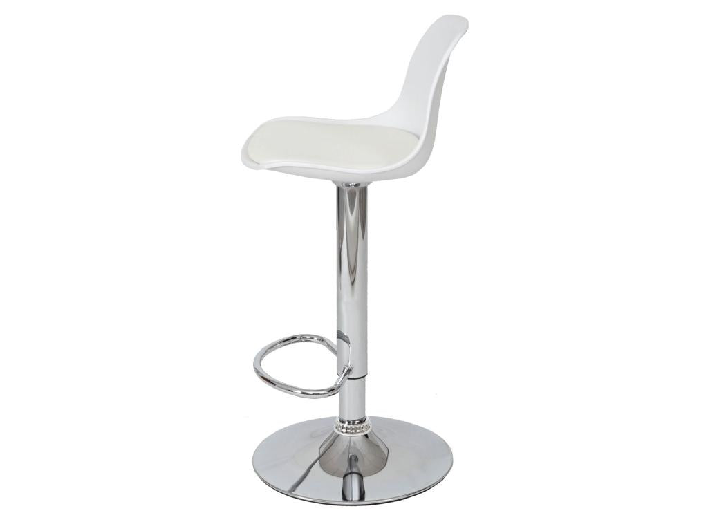 2x Tabouret de bar Cosymeub-B14 cuir synthétique - blanc PPKO04504
