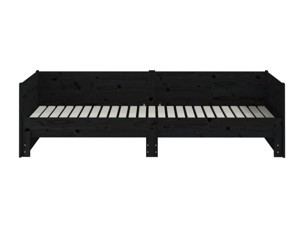 Lit coulissant sans matelas noir 2x 90x200 cm YVPP16469