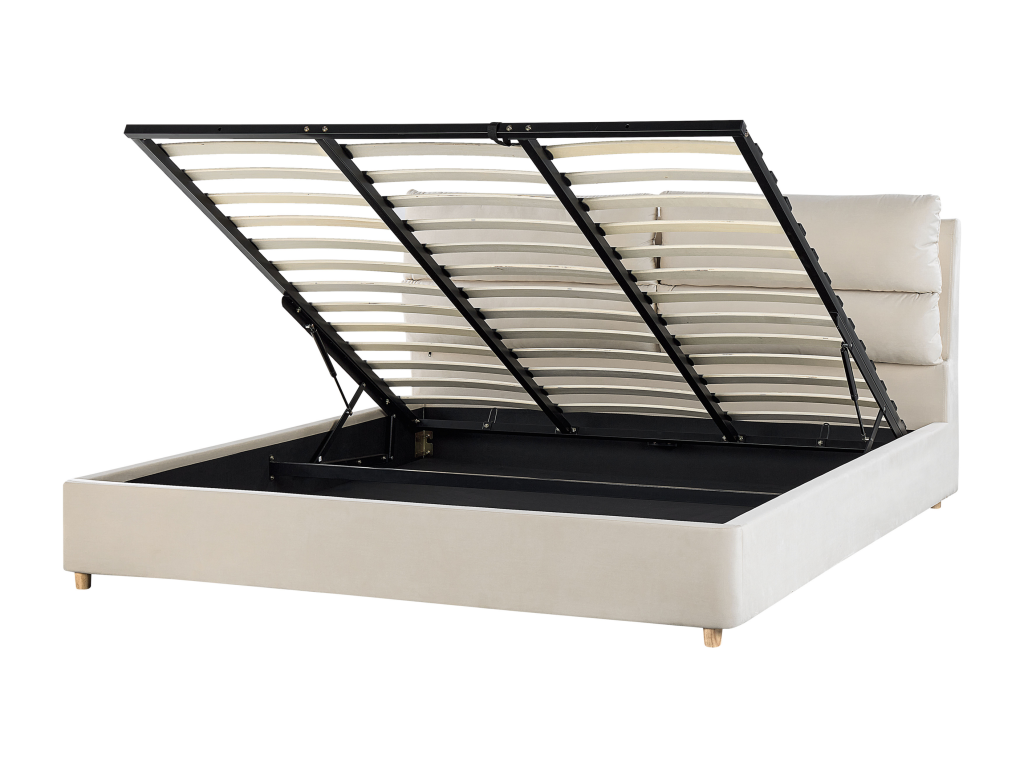 Pouf lumineux Velours Artigeo 180x200 cm Beige clair NMGQ96138