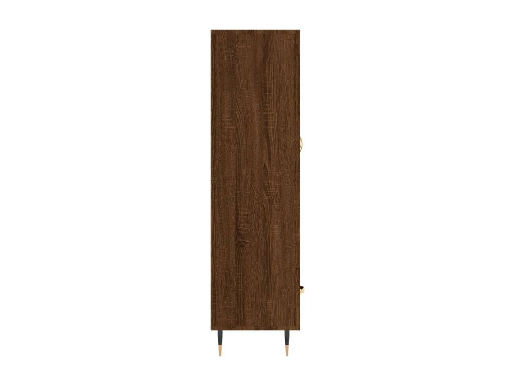 Buffet haut chêne marron 69.5x31x115 cm bois d'ingénierie DXBI97148
