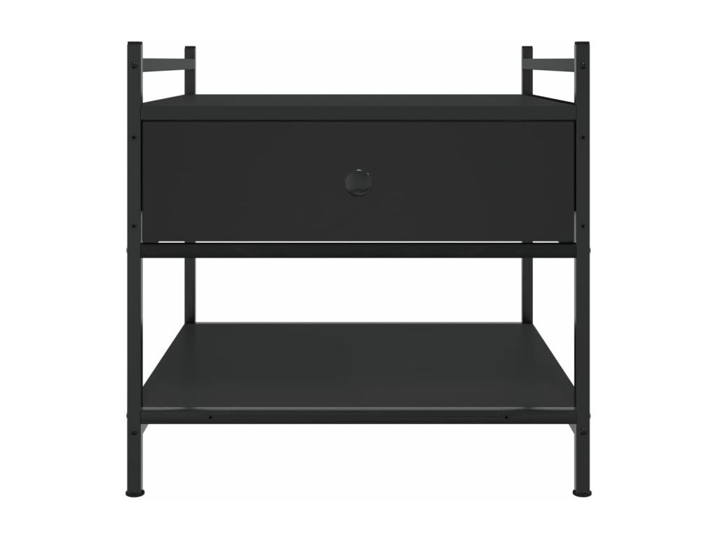 Table basse noire 50x50x50 cm bois d'ingénierie PJZW28123