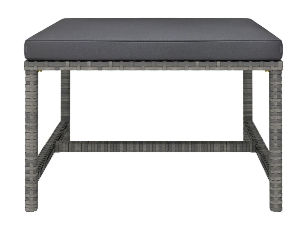 Salon de jardin 10 pièces avec coussins Résine tressée Gris UWSO88077