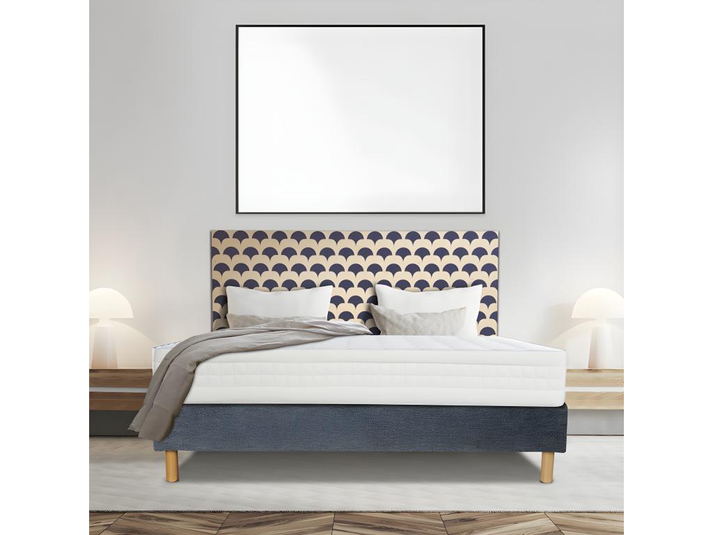 Ensemble Artigeo SPRING 2600 Ferme Sommier Tradition Graphic 19cm Pieds 140x210 Ressorts WSYK72423