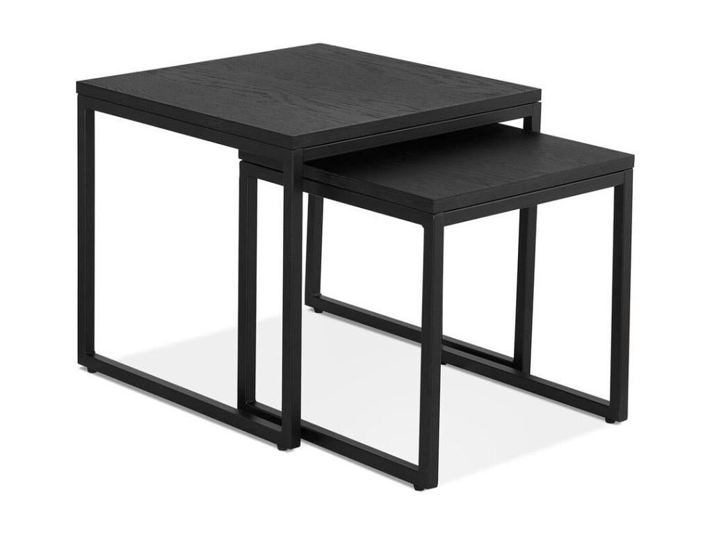 Lot de 2 Tables de Rendez-vous Gigognes Artigeo 50cm Noir IDPG22246